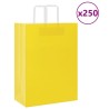 Sacs en papier 250 pcs avec poignées jaune 32x17x44 cm 