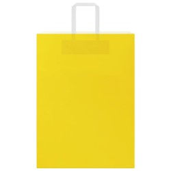 Sacs en papier 250 pcs avec poignées jaune 32x17x44 cm 