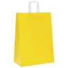 Sacs en papier 250 pcs avec poignées jaune 32x17x44 cm 