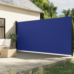 Auvent latéral rétractable bleu 220x500 cm 