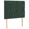 Tête de lit à LED Vert foncé 90x7x118/128 cm Velours 