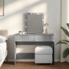 Coiffeuse avec LED gris béton 100x40x130 cm 