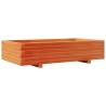 Jardinière cire marron 110x60x26,5 cm bois de pin massif 