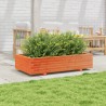 Jardinière cire marron 110x60x26,5 cm bois de pin massif 