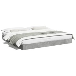 Cadre de lit sans matelas gris béton 180x200 cm 