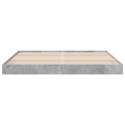 Cadre de lit sans matelas gris béton 180x200 cm 