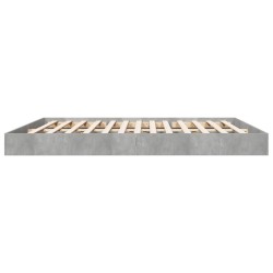 Cadre de lit sans matelas gris béton 180x200 cm 