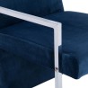 Fauteuil avec pieds chromés Bleu Velours 