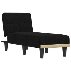 Chaise longue noir tissu 