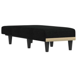 Chaise longue noir tissu 