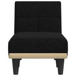 Chaise longue noir tissu 