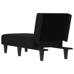 Chaise longue noir tissu 