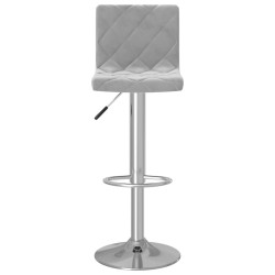 Tabourets de bar lot de 2 gris clair velours 