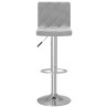 Tabourets de bar lot de 2 gris clair velours 