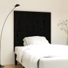 Tête de lit murale Noir 108x3x110 cm Bois massif de pin 