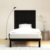 Tête de lit murale Noir 108x3x110 cm Bois massif de pin 