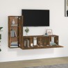 Ensemble de meubles TV 3 pcs Chêne fumé Bois d'ingénierie 