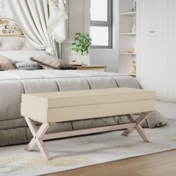 Tabouret de rangement 110x45x49 cm lin 