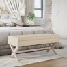 Tabouret de rangement 110x45x49 cm lin 