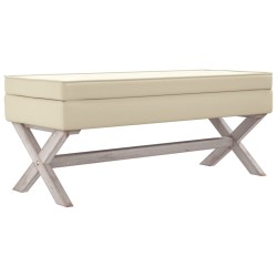 Tabouret de rangement 110x45x49 cm lin 