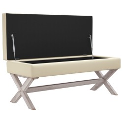 Tabouret de rangement 110x45x49 cm lin 