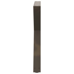 Pieds de table à manger 2 pièces Acier naturel 80 x (72-73,3) cm Acier 