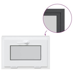 Fenêtre sous-sol RISOR 60x40 cm inclinable 3vitrages anthracite 