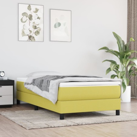 Matelas de lit à ressorts ensachés Vert 100x200x20 cm Tissu 