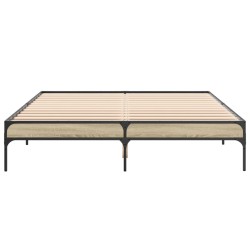 Cadre de lit sans matelas chêne sonoma 160x200 cm 