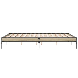 Cadre de lit sans matelas chêne sonoma 160x200 cm 