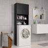 Meuble de machine à laver Noir 64x25,5x190 cm Bois d'ingénierie 