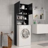 Meuble de machine à laver Noir 64x25,5x190 cm Bois d'ingénierie 