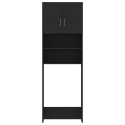 Meuble de machine à laver Noir 64x25,5x190 cm Bois d'ingénierie 