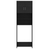 Meuble de machine à laver Noir 64x25,5x190 cm Bois d'ingénierie 