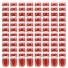 Pots à confiture Couvercle blanc et rouge 96 pcs Verre 230 ml 