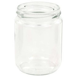 Pots à confiture Couvercle blanc et rouge 96 pcs Verre 230 ml 