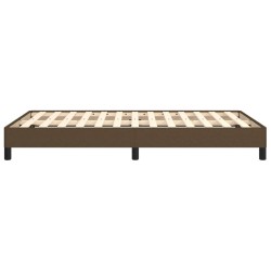 Cadre de lit sans matelas marron foncé 120x190 cm tissu 