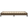 Cadre de lit sans matelas marron foncé 120x190 cm tissu 