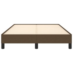 Cadre de lit sans matelas marron foncé 120x190 cm tissu 