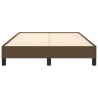 Cadre de lit sans matelas marron foncé 120x190 cm tissu 