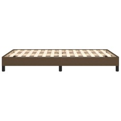 Cadre de lit sans matelas marron foncé 120x190 cm tissu 