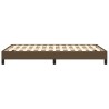 Cadre de lit sans matelas marron foncé 120x190 cm tissu 