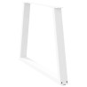 Pieds de table à manger en forme de V, 2 pièces, blanc, 100 x (72-73,3) cm, acier 