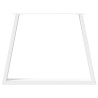 Pieds de table à manger en forme de V, 2 pièces, blanc, 100 x (72-73,3) cm, acier 
