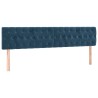 Tête de lit à LED Bleu foncé 180x7x78/88 cm Velours 