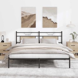 Cadre de lit sans matelas chêne sonoma 183x213 cm 
