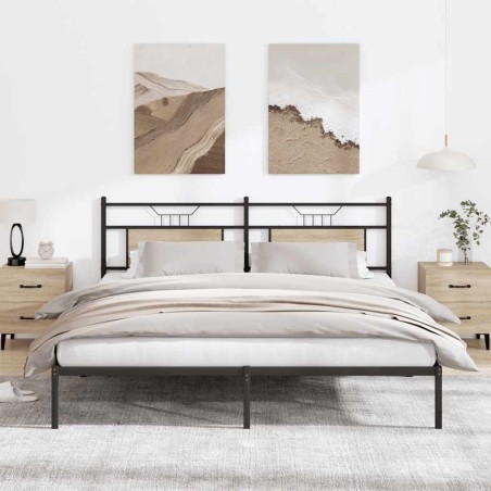 Cadre de lit sans matelas chêne sonoma 183x213 cm 
