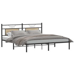Cadre de lit sans matelas chêne sonoma 183x213 cm 