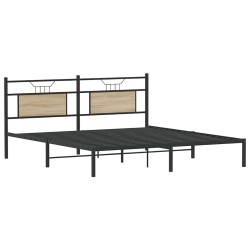 Cadre de lit sans matelas chêne sonoma 183x213 cm 