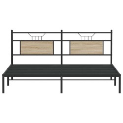 Cadre de lit sans matelas chêne sonoma 183x213 cm 